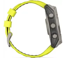 Умные часы Garmin Fenix 8 Solar, Sapphire 47мм (титановый, желтый силиконовый ремешок)
