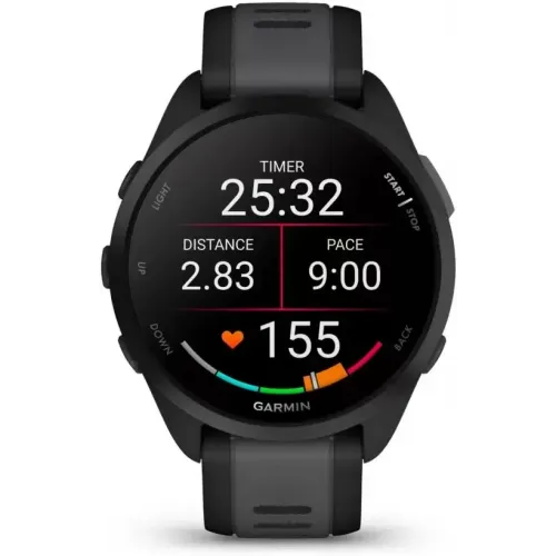 Умные часы Garmin Forerunner 165 (черный/сланцево-серый)