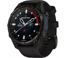 Умные часы Garmin Descent Mk3i 43мм (карбоново-серый титан, с черным силиконовым ремешком)