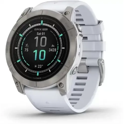 Умные часы Garmin Epix Pro Gen 2 Sapphire 51 мм (титан/белый камень)