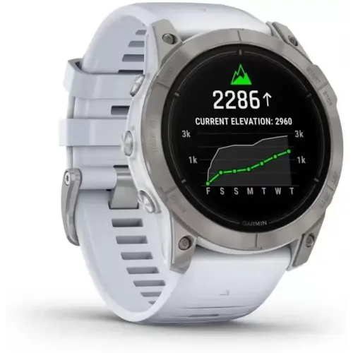 Умные часы Garmin Epix Pro Gen 2 Sapphire 51 мм (титан/белый камень)