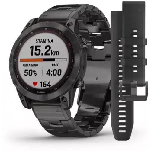 Умные часы Garmin Fenix 7X Sapphire Solar 51 мм (серый карбон/серый карбон титан)