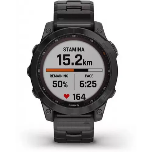 Умные часы Garmin Fenix 7X Sapphire Solar 51 мм (серый карбон/серый карбон титан)