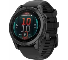 Умные часы Garmin Fenix 8 E 47мм (серая сталь, черный силиконовый ремешок)