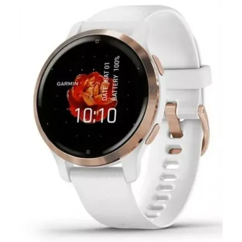Умные часы Garmin Venu 2S (розовое золото/белый)