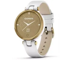 Умные часы Garmin Lily (светло-золотистый, белый/кожаный ремешок)