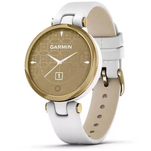 Умные часы Garmin Lily (светло-золотистый, белый/кожаный ремешок)