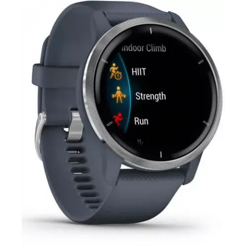 Умные часы Garmin Venu 2 (нержавеющая сталь/синий гранит)