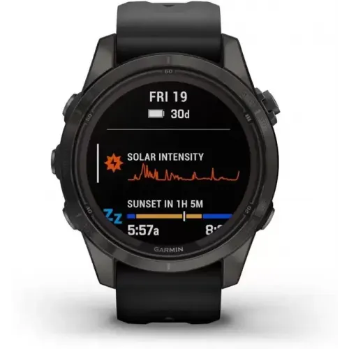 Умные часы Garmin Fenix 7S Pro Sapphire Solar (карбоново-серый титан/черный)