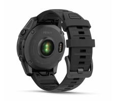 Умные часы Garmin Fenix E 47мм (серая сталь, черный силиконовый ремешок)