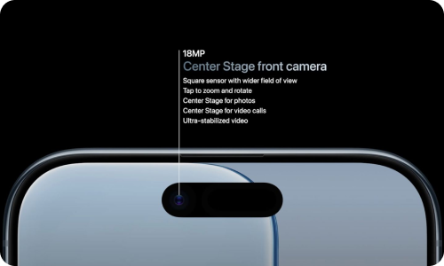 Фронтальная камера 18 МП Center Stage - вы всегда в кадре